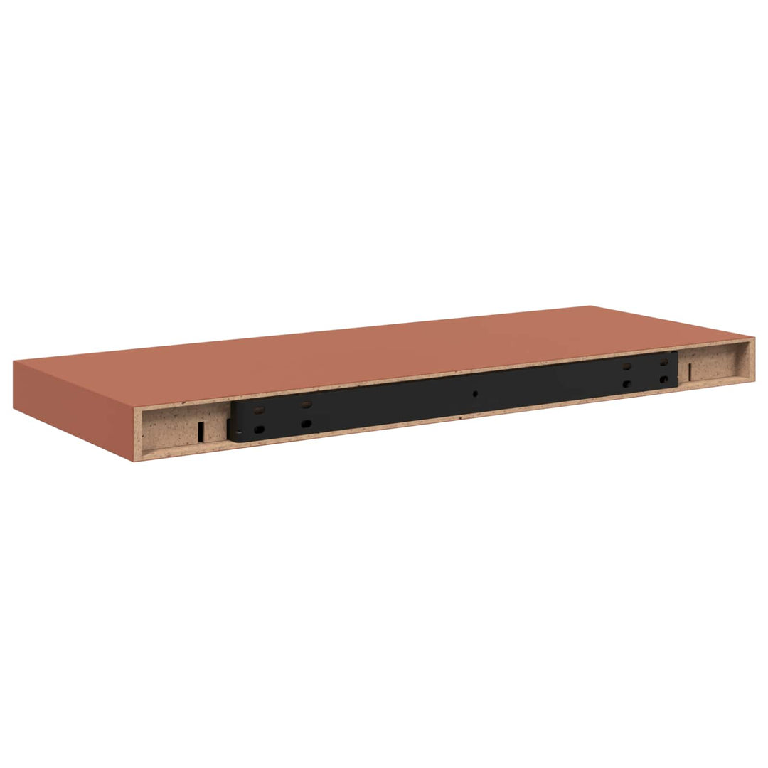 Væghylde Vægmonteret 2 pcs Rød 60 x 23 x 4 cm Konstrueret træ