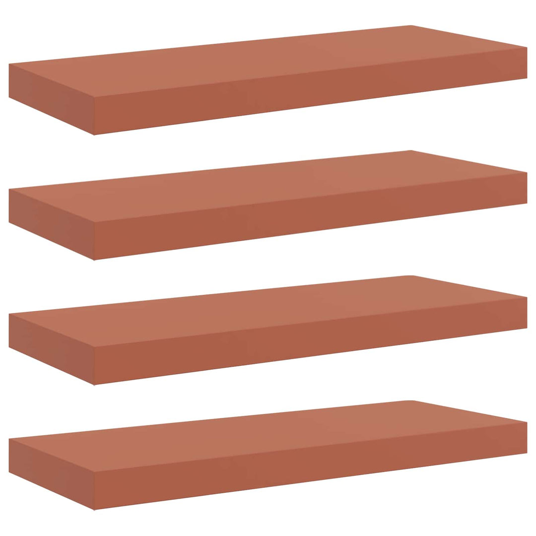 Væghylde Vægmonteret 4 pcs Rød 60 x 23 x 4 cm Konstrueret træ
