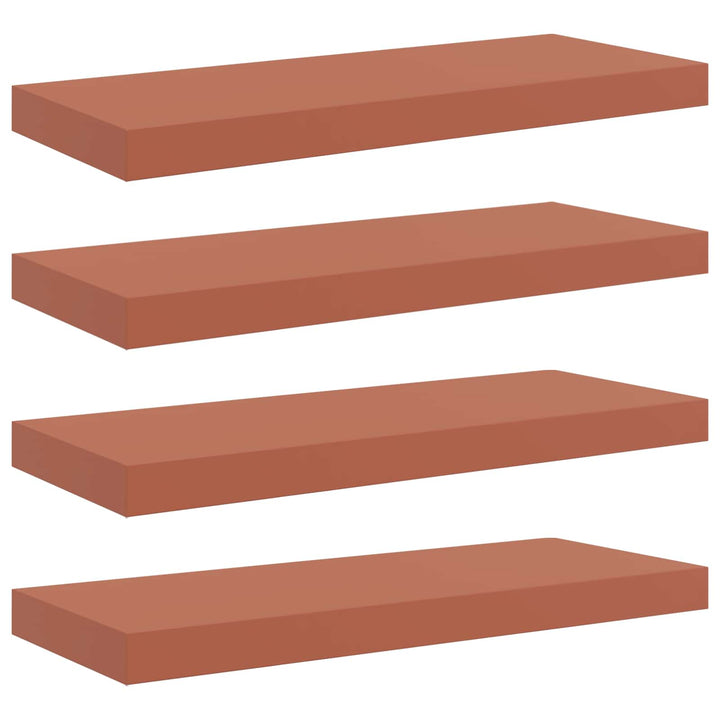 Væghylde Vægmonteret 4 pcs Rød 60 x 23 x 4 cm Konstrueret træ