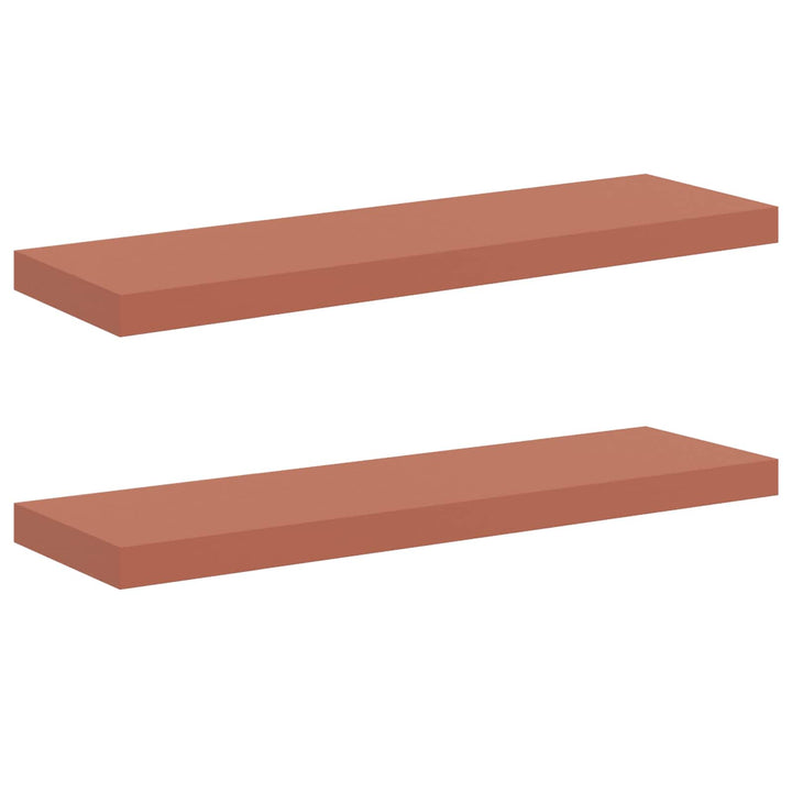 Væghylde Vægmonteret 2 pcs Rød 80 x 23,5 x 4 cm Konstrueret træ