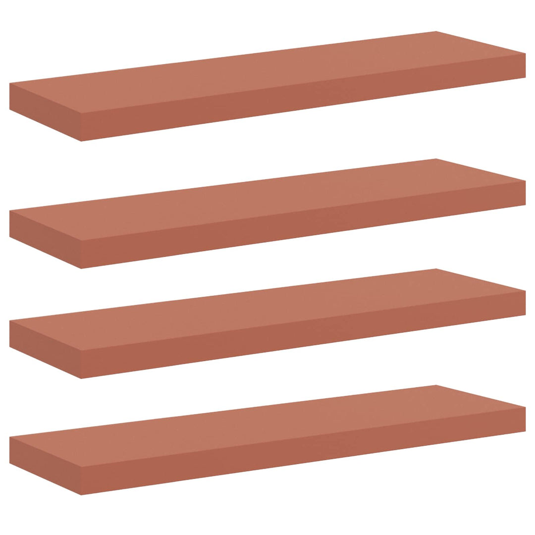 Væghylde Vægmonteret 4 pcs Rød 80 x 23,5 x 4 cm Konstrueret træ