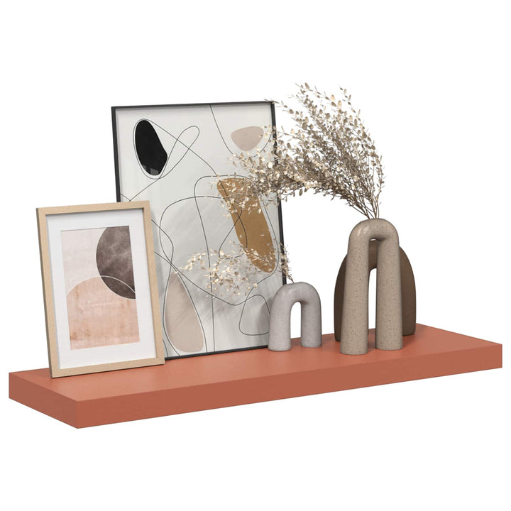 Væghylde Vægmonteret 2 pcs Rød 90 x 23,5 x 4 cm Konstrueret træ