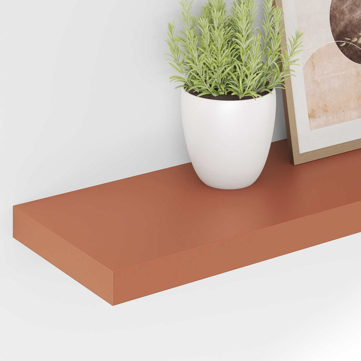 Væghylde Vægmonteret 4 pcs Rød 90 x 23,5 x 4 cm Konstrueret træ