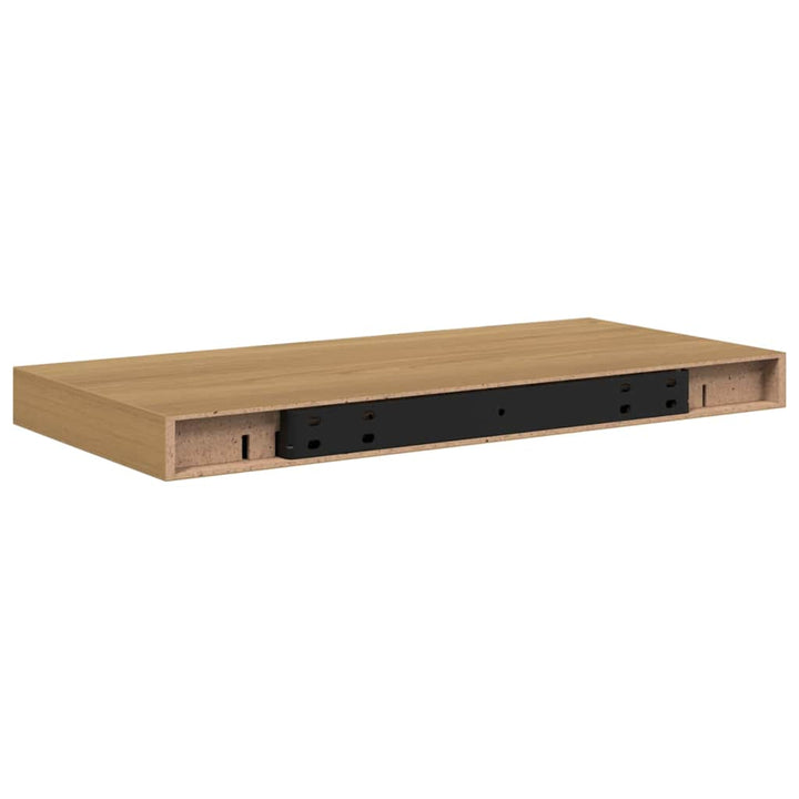 Væghylde Vægmonteret 2 pcs Brun 50 x 23 x 4 cm Konstrueret træ