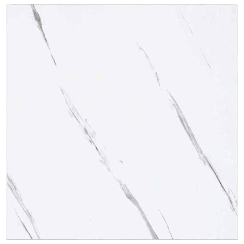 Væghylde 4 pcs Hvid marmor 23 x 23,5 x 4 cm Konstrueret træ