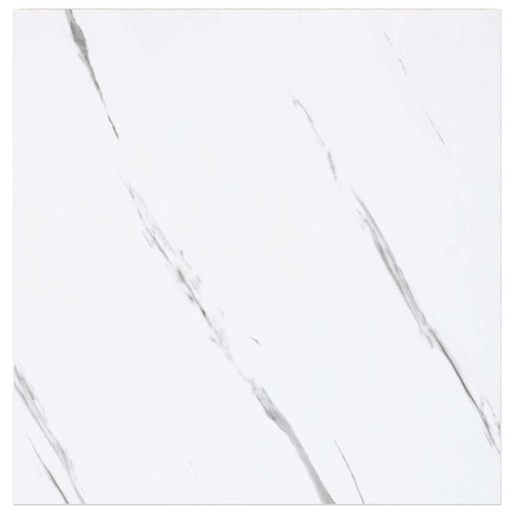 Væghylde 4 pcs Hvid marmor 23 x 23,5 x 4 cm Konstrueret træ