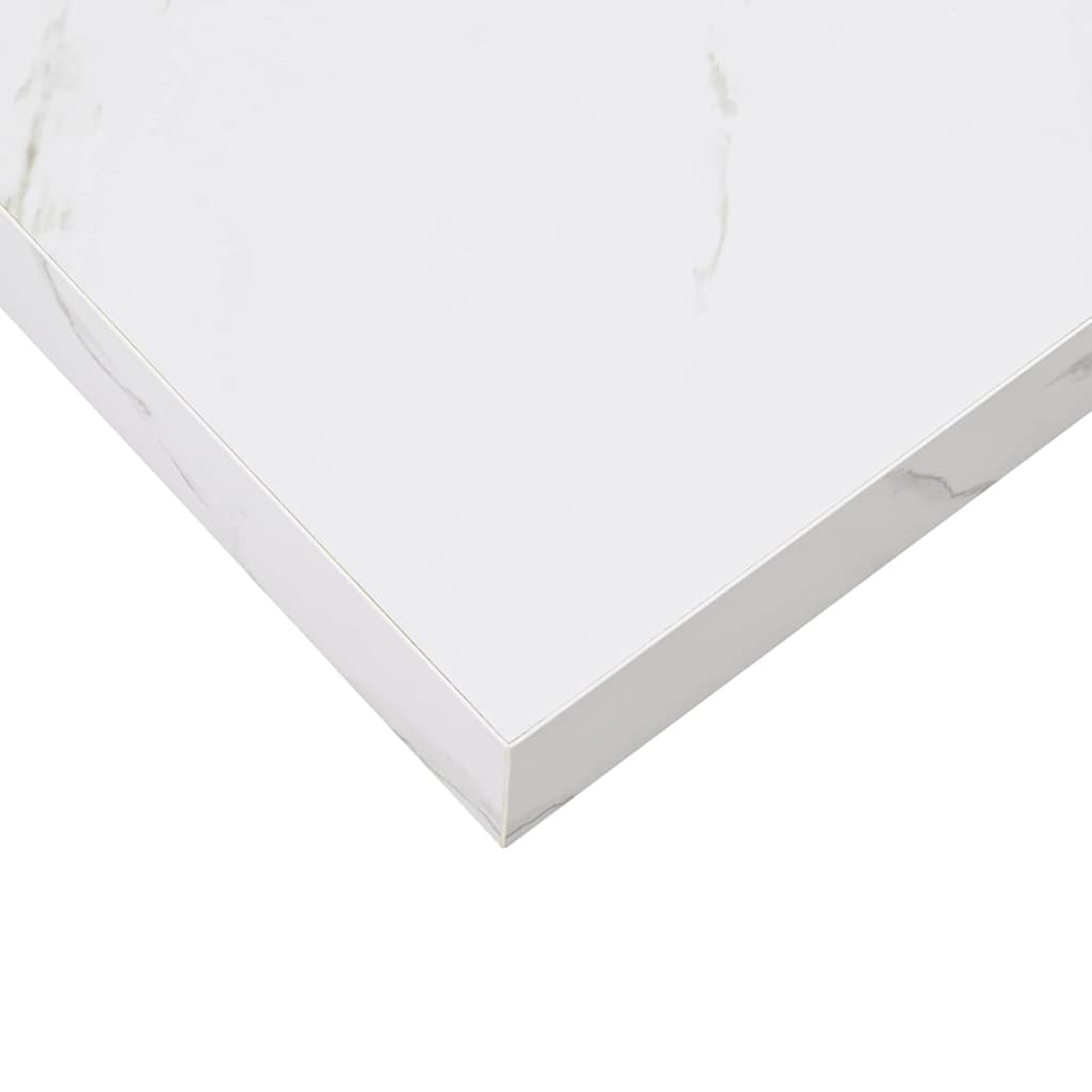 Væghylde 2 stk. Hvid marmor 40 x 23,5 x 3,8 cm Konstrueret træ
