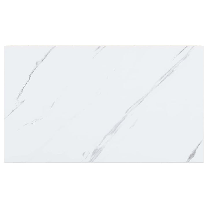 Væghylde 2 stk. Hvid marmor 40 x 23,5 x 3,8 cm Konstrueret træ