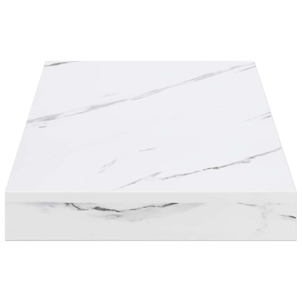 Væghylde 4 pcs Hvid marmor 50 x 23,5 x 4 cm Konstrueret træ