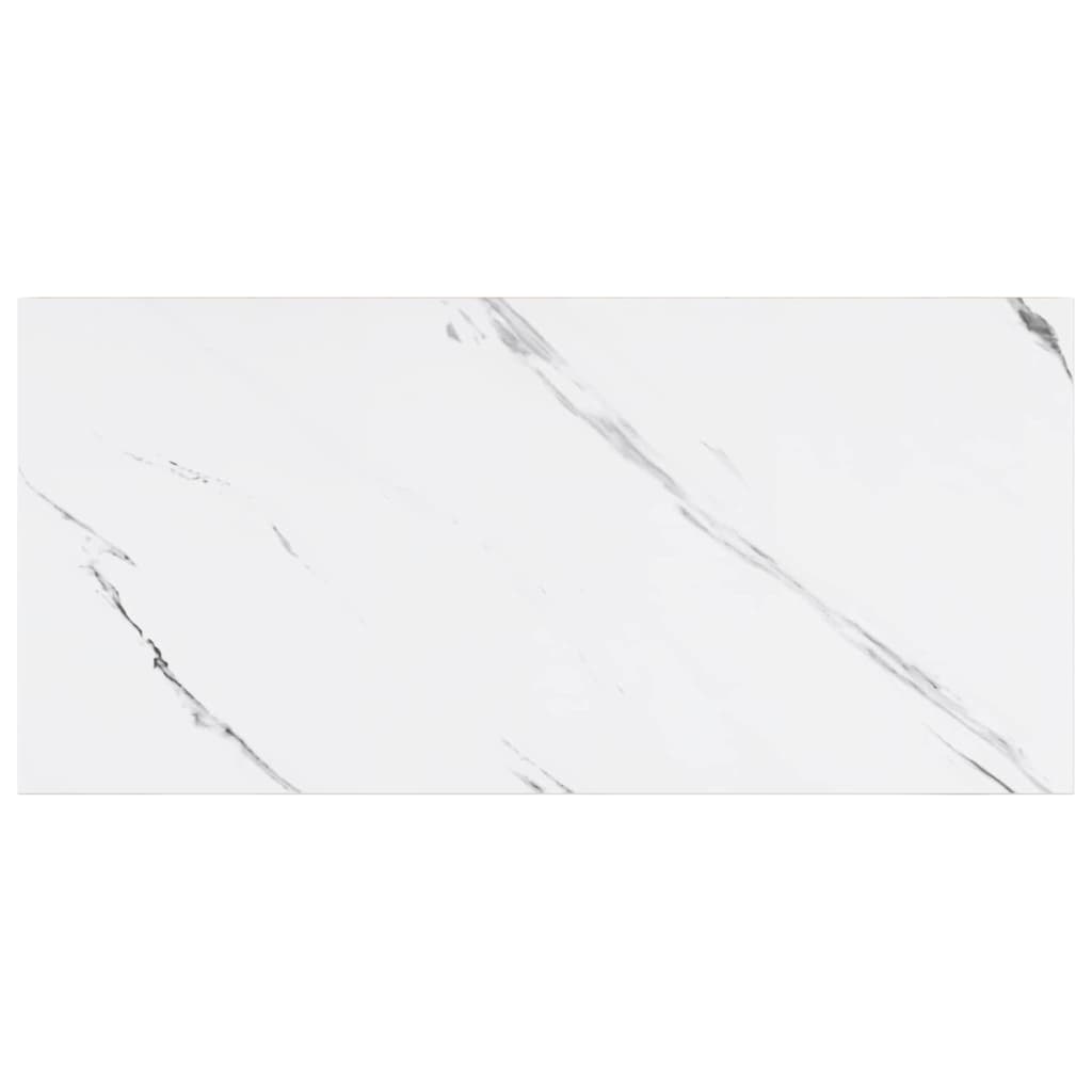 Væghylde 4 pcs Hvid marmor 50 x 23,5 x 4 cm Konstrueret træ