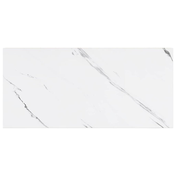 Væghylde 4 pcs Hvid marmor 50 x 23,5 x 4 cm Konstrueret træ