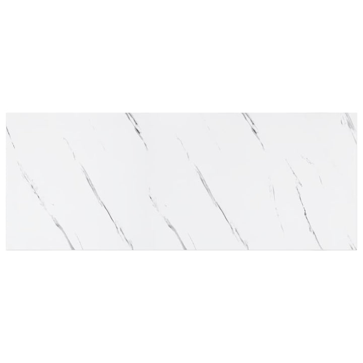 Væghylde 2 pcs Hvid marmor 60 x 23,5 x 4 cm Konstrueret træ