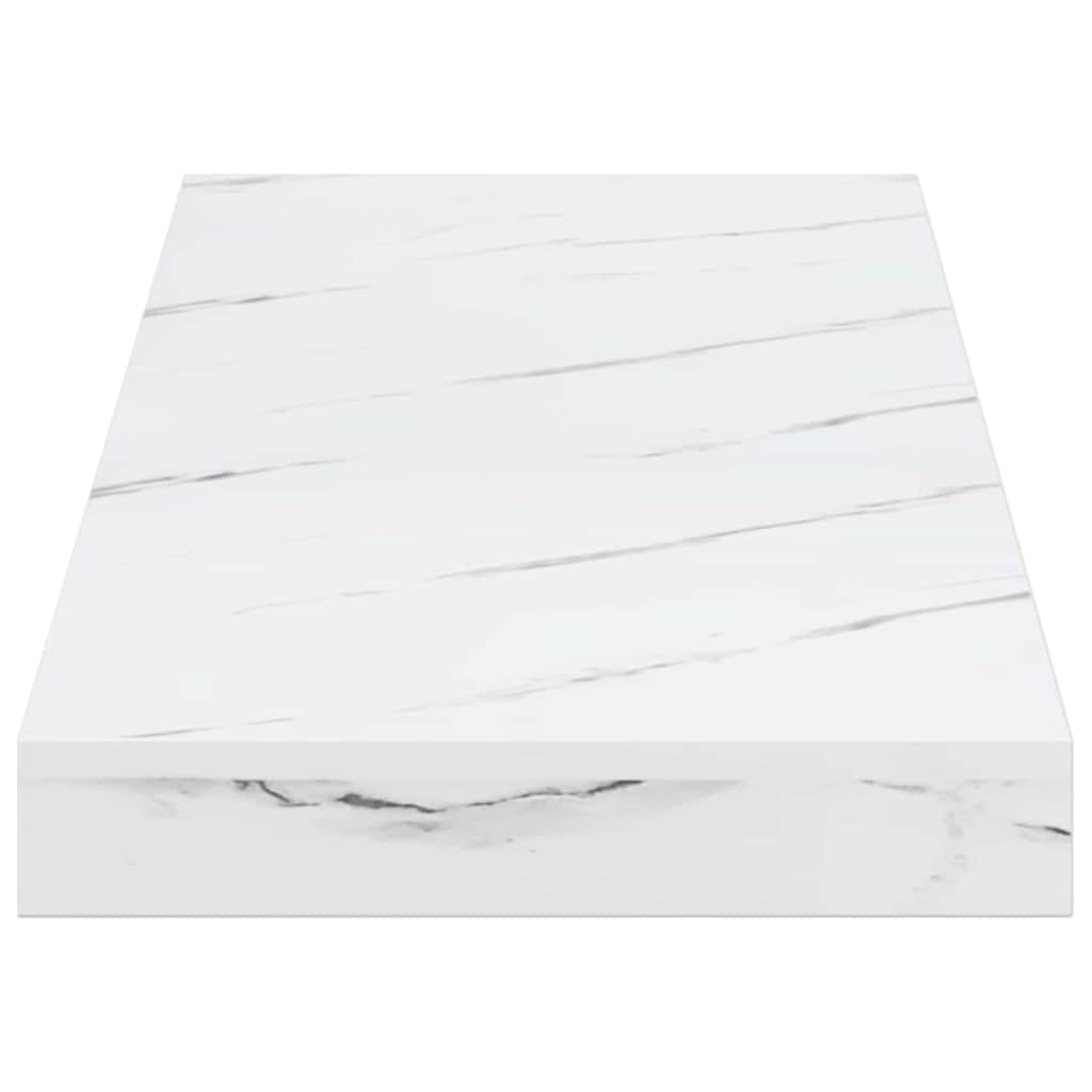 Væghylde 4 pcs Hvid marmor 60 x 23 x 4 cm Konstrueret træ