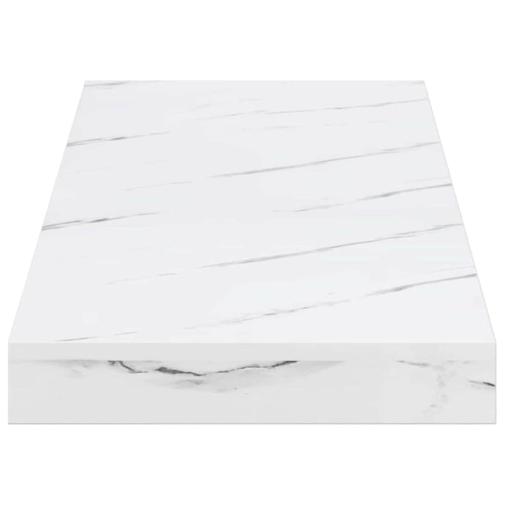 Væghylde 4 pcs Hvid marmor 60 x 23 x 4 cm Konstrueret træ