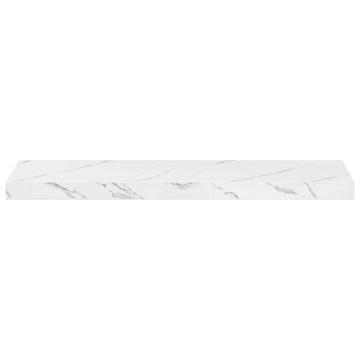 Væghylde 4 pcs Hvid marmor 90 x 23,5 x 4 cm Konstrueret træ