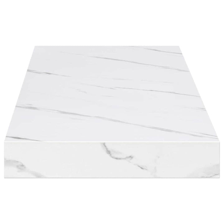 Væghylde 4 pcs Hvid marmor 90 x 23,5 x 4 cm Konstrueret træ