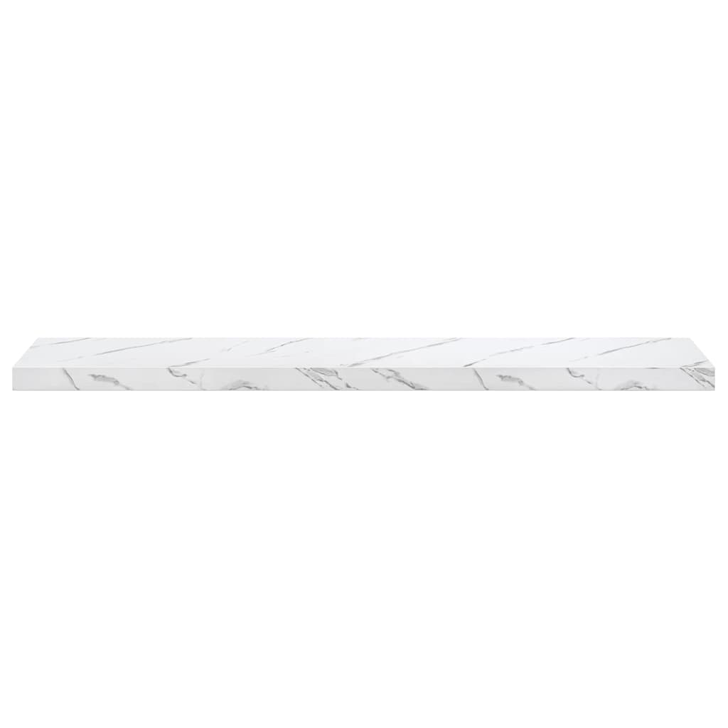 Væghylde 4 pcs Hvid marmor 120 x 23,5 x 4 cm Konstrueret træ