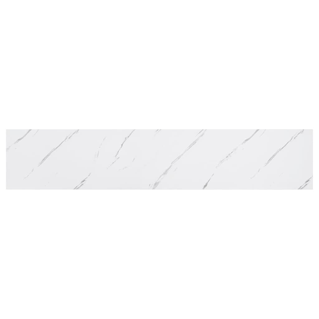 Væghylde 4 pcs Hvid marmor 120 x 23,5 x 4 cm Konstrueret træ