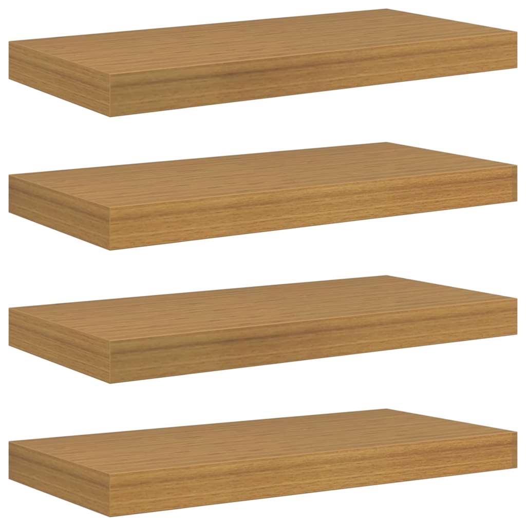 Væghylde Vægmonteret 4 pcs Beige 50 x 23,5 x 4 cm