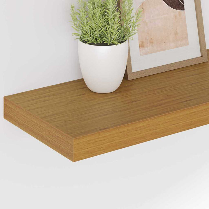 Væghylde Vægmonteret 4 pcs Beige 60 x 23 x 4 cm Konstrueret træ