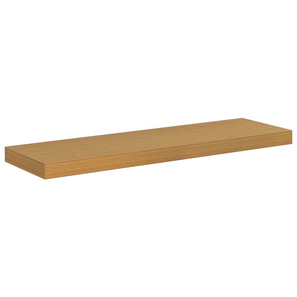 Væghylde 2 pcs Beige 80 x 23,5 x 4 cm Konstrueret træ