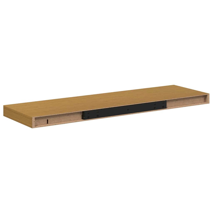 Væghylde 2 pcs Beige 80 x 23,5 x 4 cm Konstrueret træ