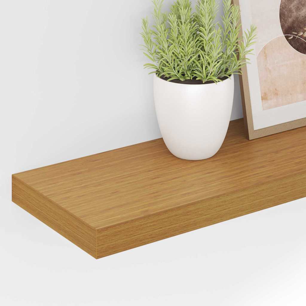 Væghylde 4 pcs Beige 90 x 23,5 x 4 cm Konstrueret træ