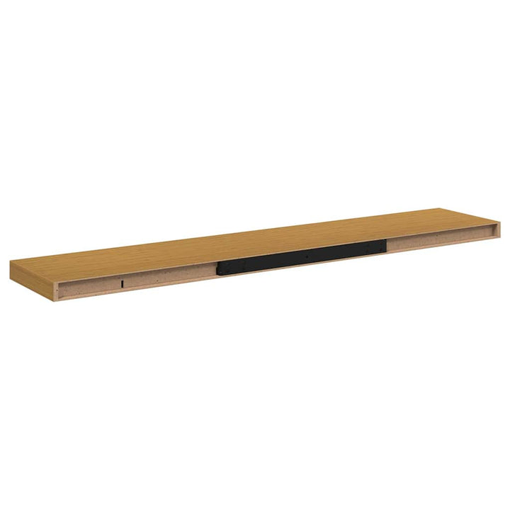 Væghylde 2 pcs Beige 120 x 23,5 x 4 cm Konstrueret træ