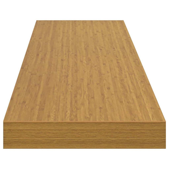 Væghylde 2 pcs Beige 120 x 23,5 x 4 cm Konstrueret træ