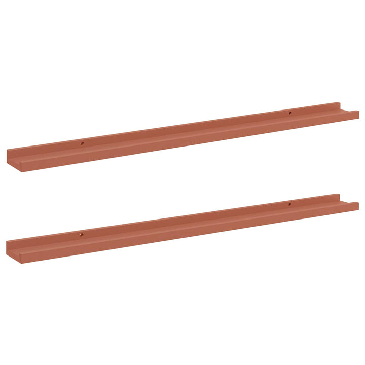 Væghylde Vægmonteret 2 pcs Rød 100 x 9 x 3 cm Konstrueret træ
