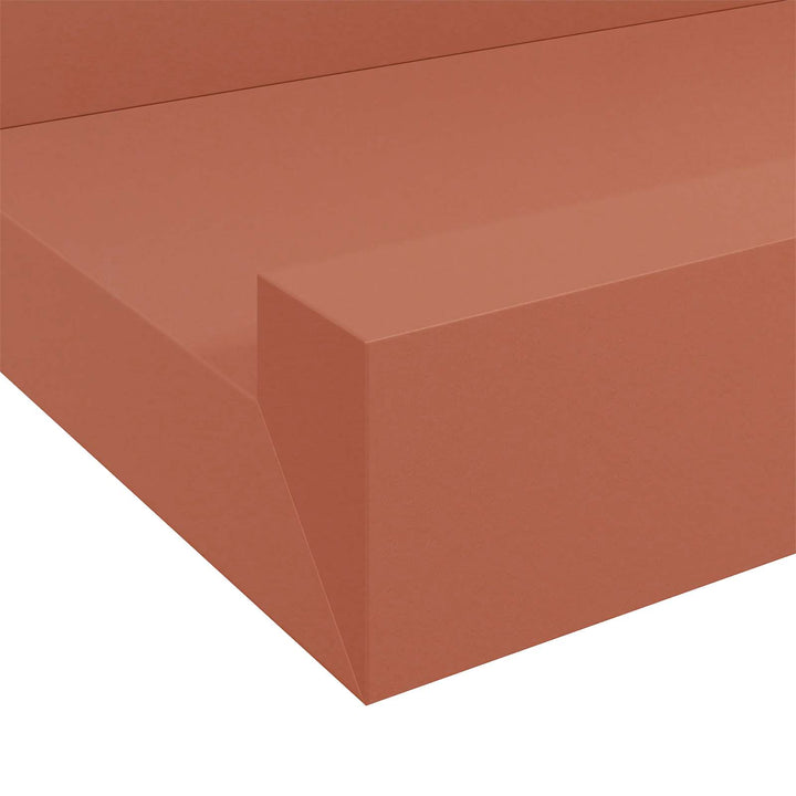 Væghylde Vægmonteret 2 pcs Rød 115 x 9 x 3 cm Konstrueret træ