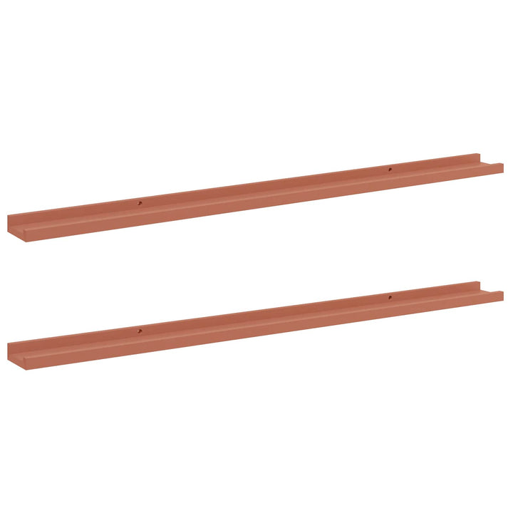 Væghylde Vægmonteret 2 pcs Rød 115 x 9 x 3 cm Konstrueret træ
