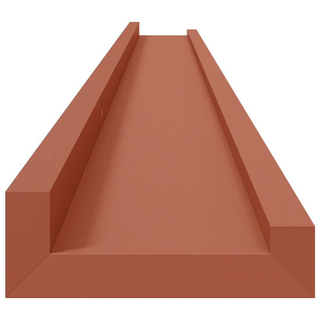 Væghylde Vægmonteret 2 pcs Rød 115 x 9 x 3 cm Konstrueret træ