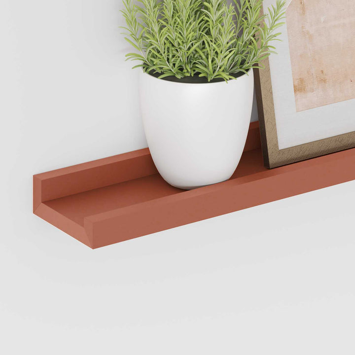 Væghylde Vægmonteret 4 pcs Rød 80 x 9 x 3 cm Konstrueret træ