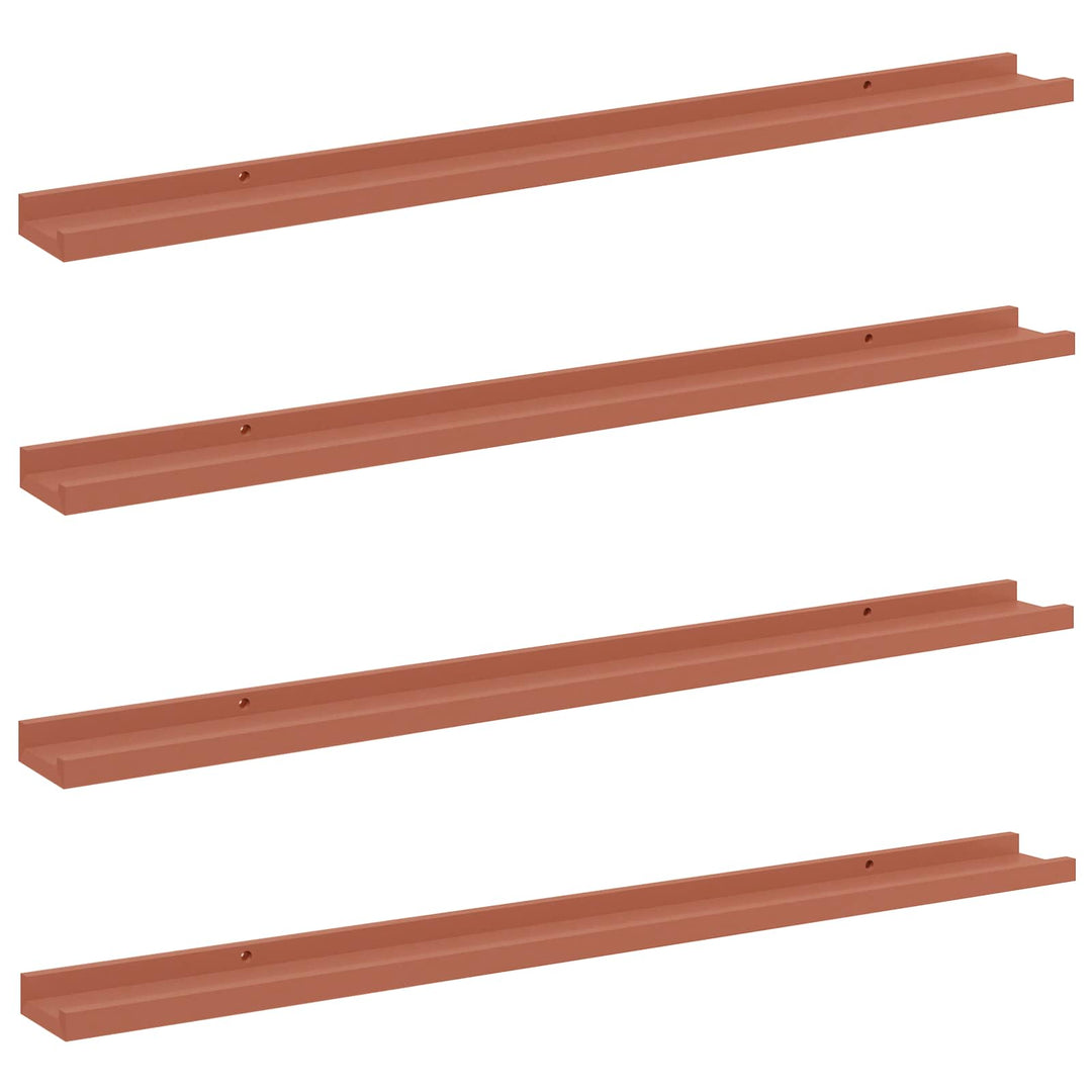 Væghylde Vægmonteret 4 pcs Rød 100 x 9 x 3 cm Konstrueret træ