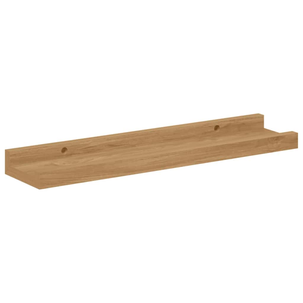 Væghylde Vægmonteret 2 pcs Brun 40 x 9 x 3 cm Konstrueret træ