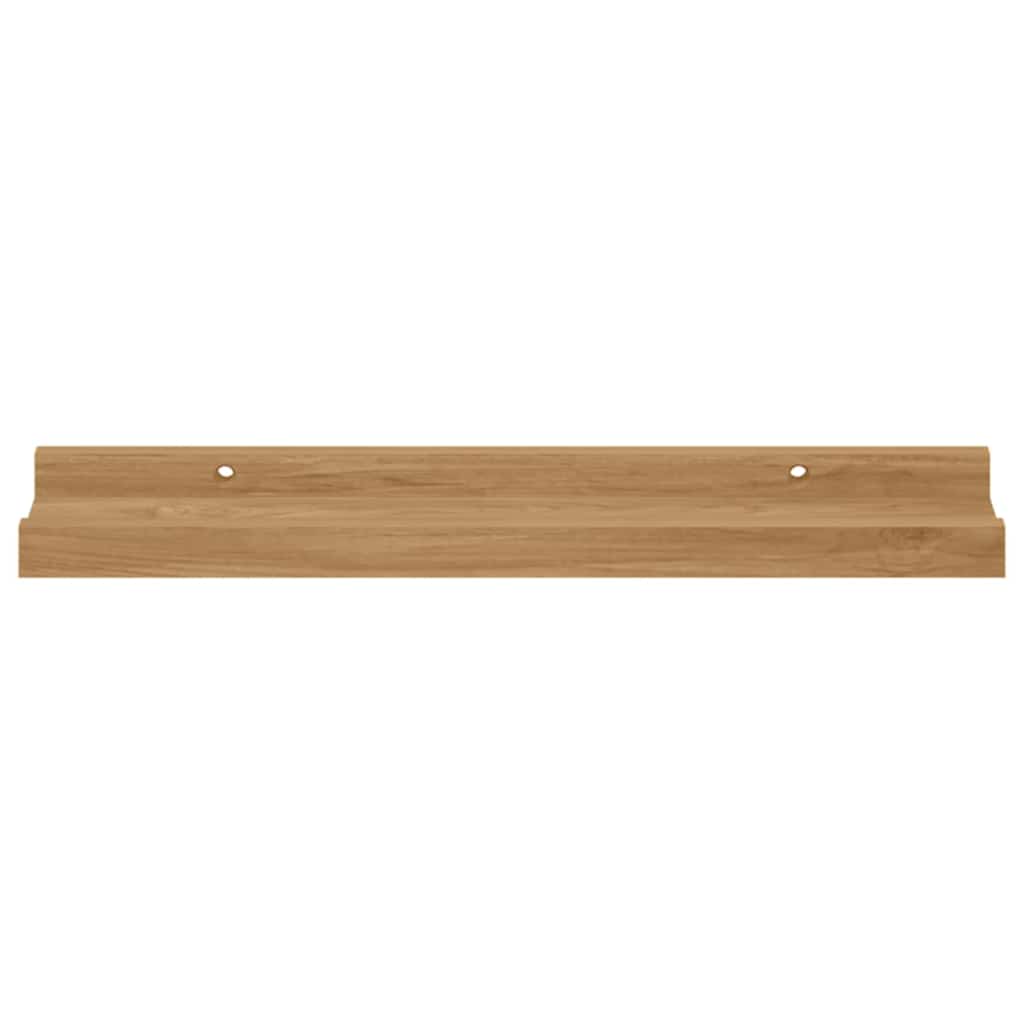Væghylde Vægmonteret 2 pcs Brun 40 x 9 x 3 cm Konstrueret træ