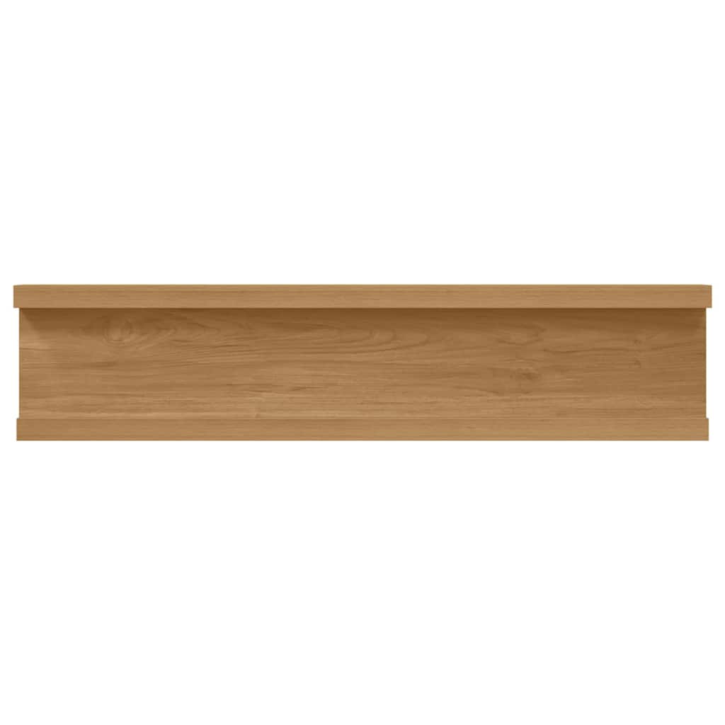 Væghylde Vægmonteret 2 pcs Brun 40 x 9 x 3 cm Konstrueret træ