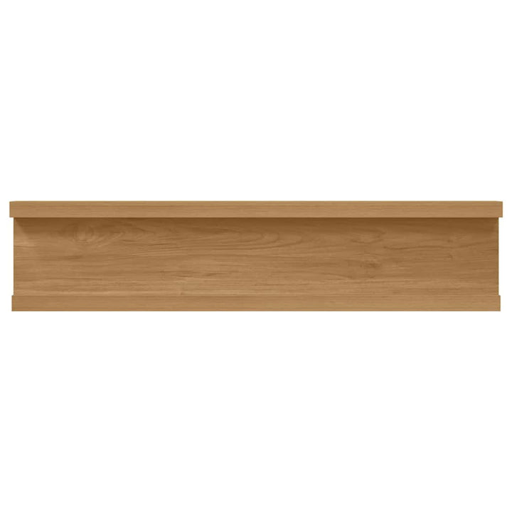 Væghylde Vægmonteret 2 pcs Brun 40 x 9 x 3 cm Konstrueret træ