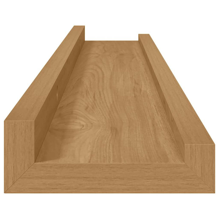 Væghylde Vægmonteret 2 stk. Brun 60 x 9 x 3 cm Konstrueret træ