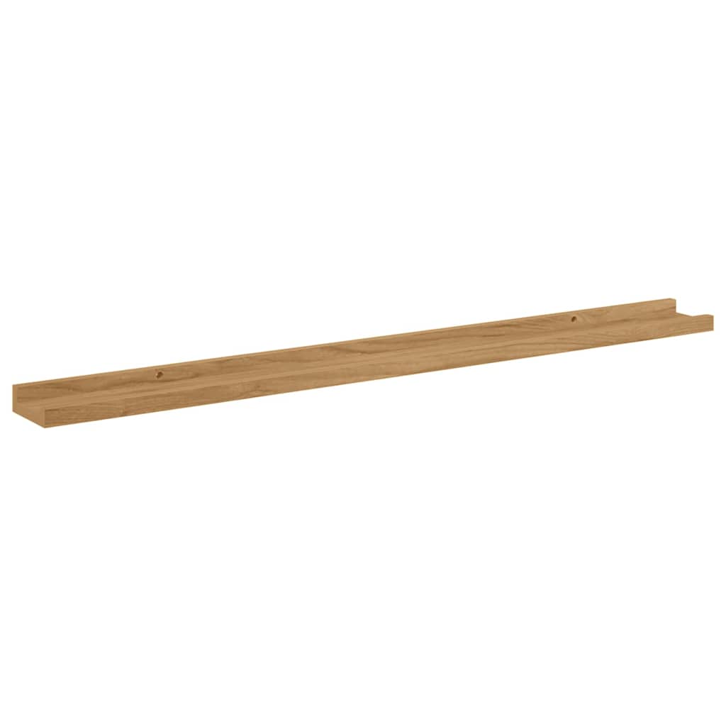 Væghylde Vægmonteret 4 pcs Brun 100 x 9 x 3 cm Konstrueret træ