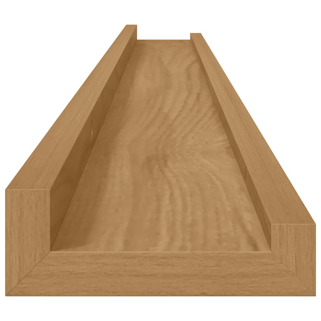 Væghylde Vægmonteret 4 pcs Brun 100 x 9 x 3 cm Konstrueret træ