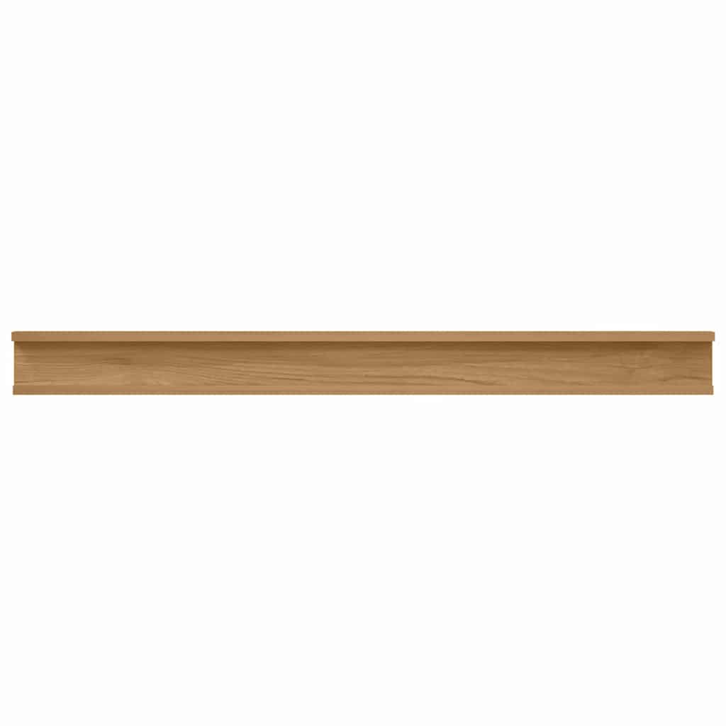 Væghylde Vægmonteret 4 pcs Brun 100 x 9 x 3 cm Konstrueret træ