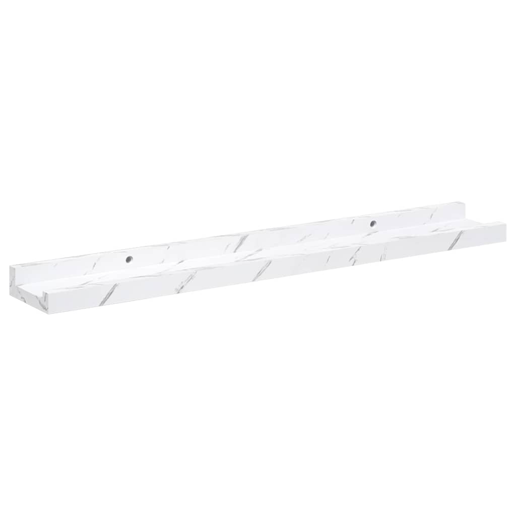 Væghylde Vægmonteret 4 pcs Hvid marmor 60 x 9 x 3 cm