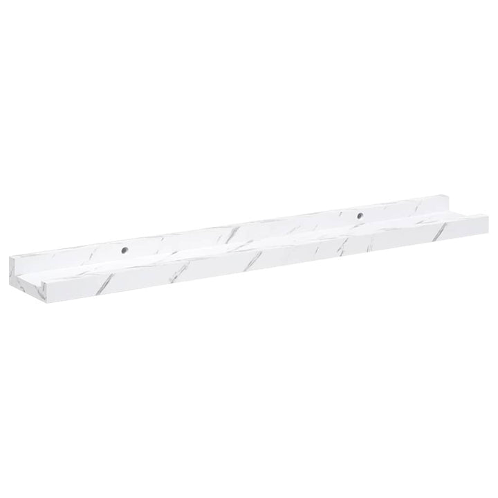 Væghylde Vægmonteret 4 pcs Hvid marmor 60 x 9 x 3 cm