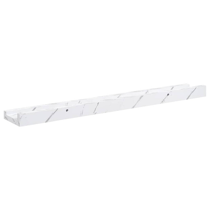 Væghylde Vægmonteret 4 pcs Hvid marmor 60 x 9 x 3 cm