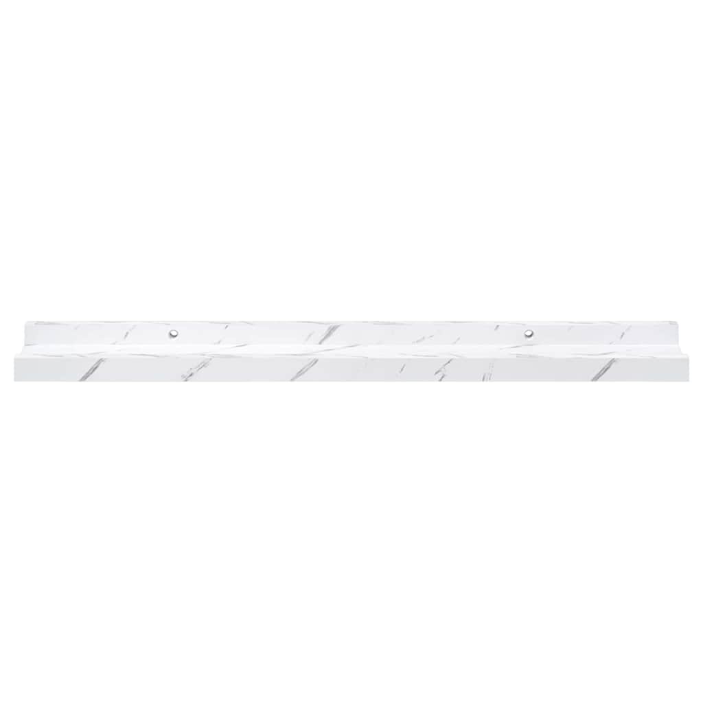 Væghylde Vægmonteret 4 pcs Hvid marmor 60 x 9 x 3 cm