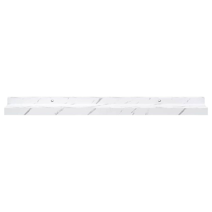Væghylde Vægmonteret 4 pcs Hvid marmor 60 x 9 x 3 cm