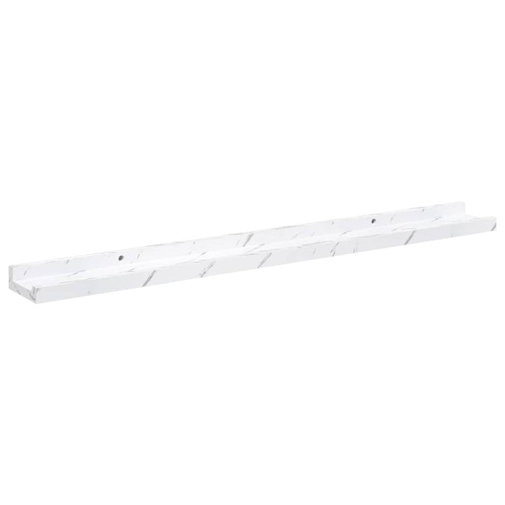 Væghylde Vægmonteret 4 pcs Hvid marmor 80 x 9 x 3 cm