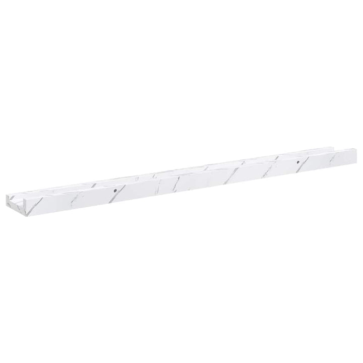 Væghylde Vægmonteret 4 pcs Hvid marmor 80 x 9 x 3 cm